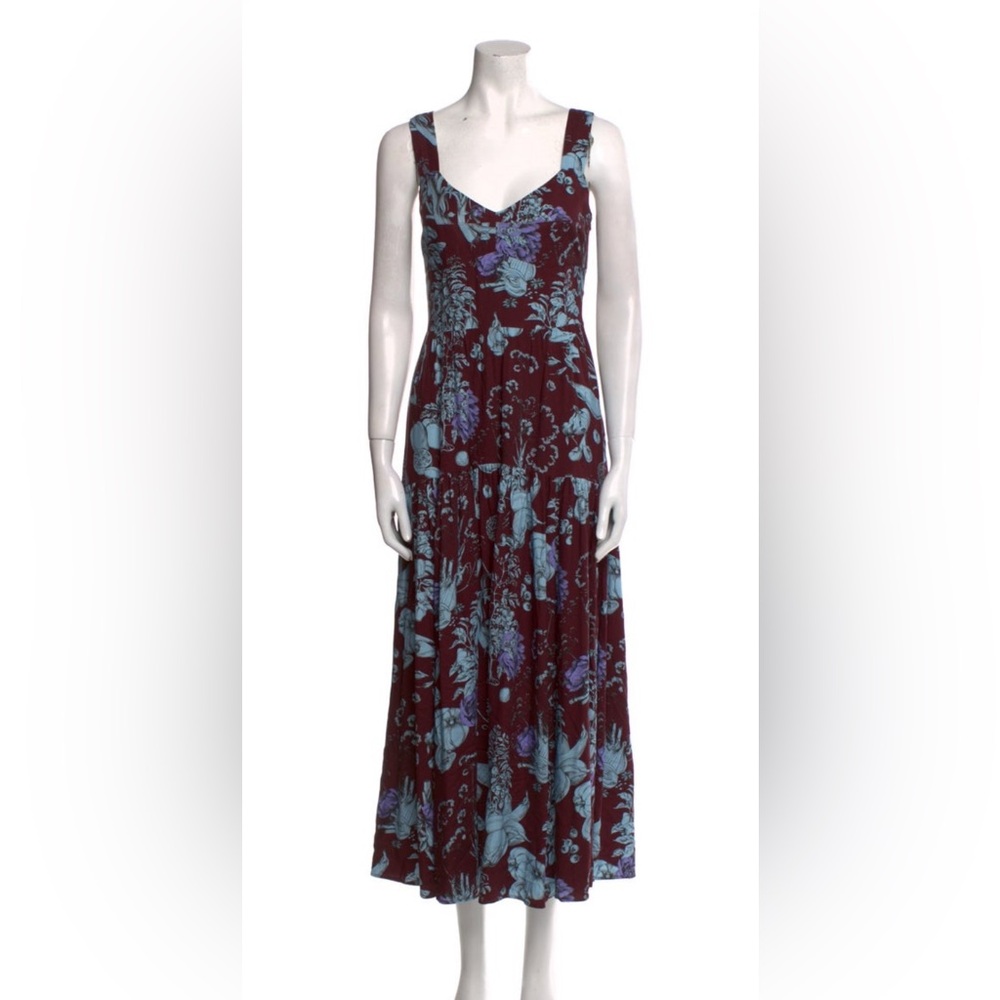La Ligne Floral Silk Mini Dress